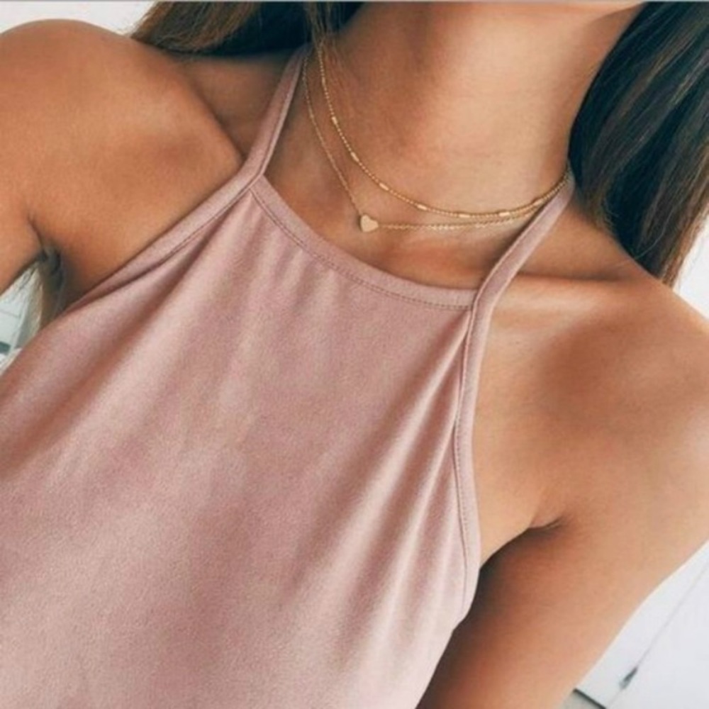 💞 Awesome BoHo heart double layered chain in gold or silver 💕 - Picture 11 of 16